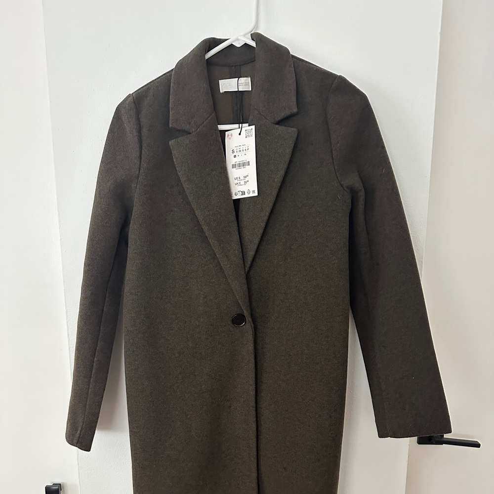 Zara Soft Basic Coat size S NWT